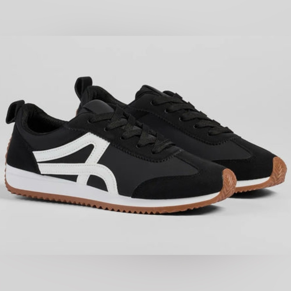 TOP Moda Black White and Brown Women's Sneakers